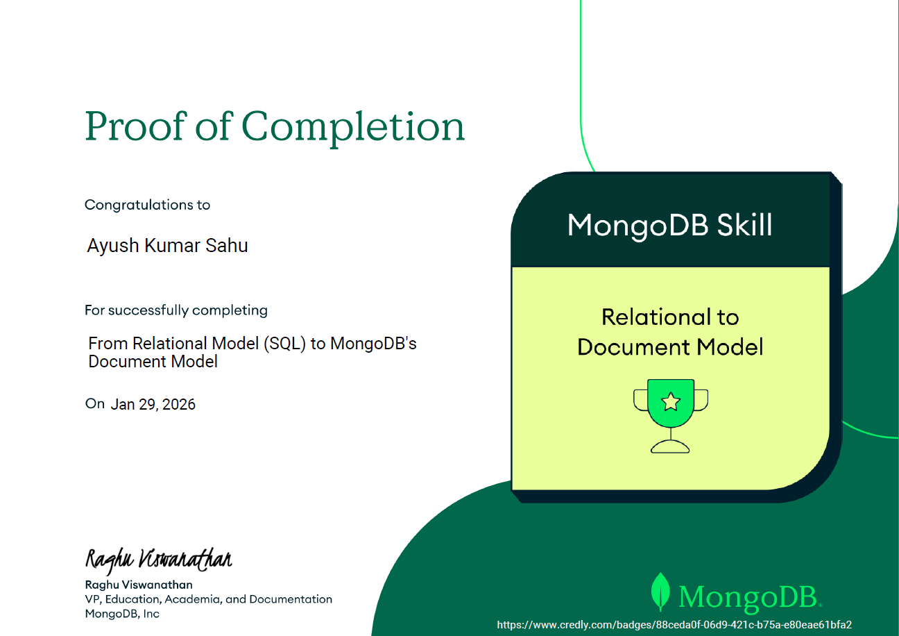 MongoDB Skill: Relational to Document Model